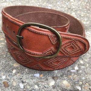 Lucky Brand XL Women’s Studded Tan Leather Belt